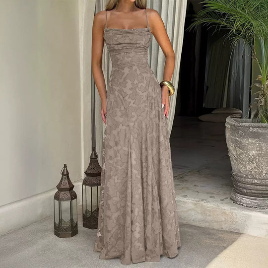 Elegant Lace Backless Evening Dress
