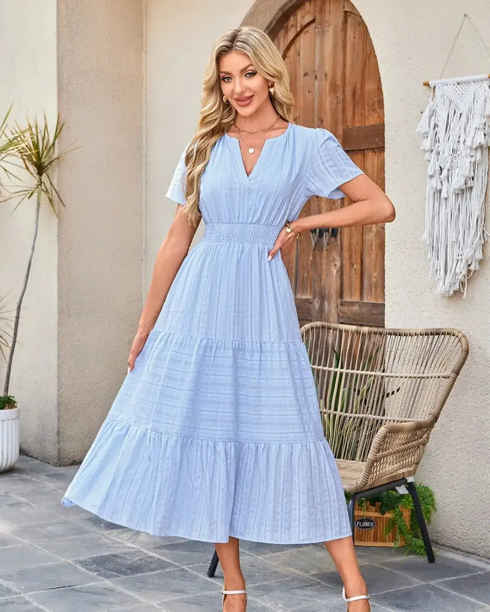 Short-Sleeve Dress           .