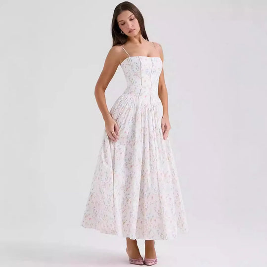 Floral Print Slip Dress     ..
