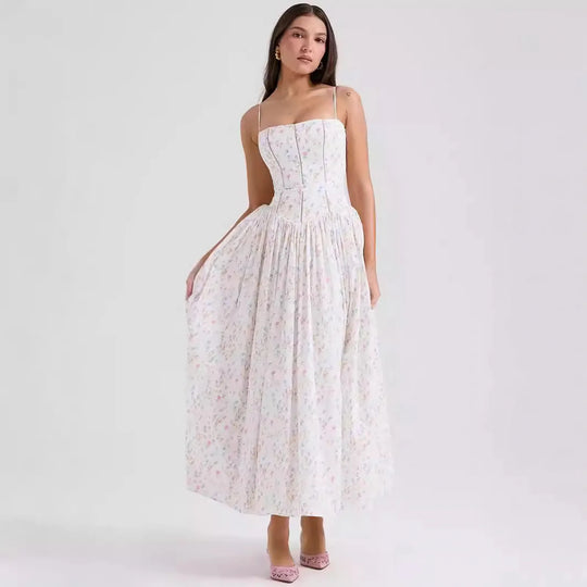 Floral Print Slip Dress     ..