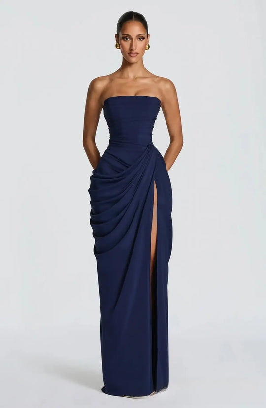 Elegant One Shoulder Evening Gown