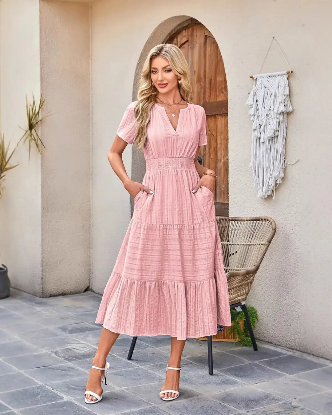 Short-Sleeve Dress           .