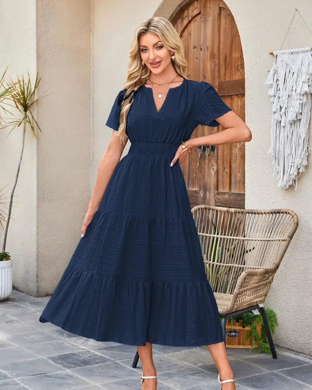 Short-Sleeve Dress           .