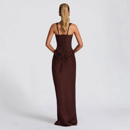 Sleeveless Backless Bodycon Long Dress with Fish Tail Hem